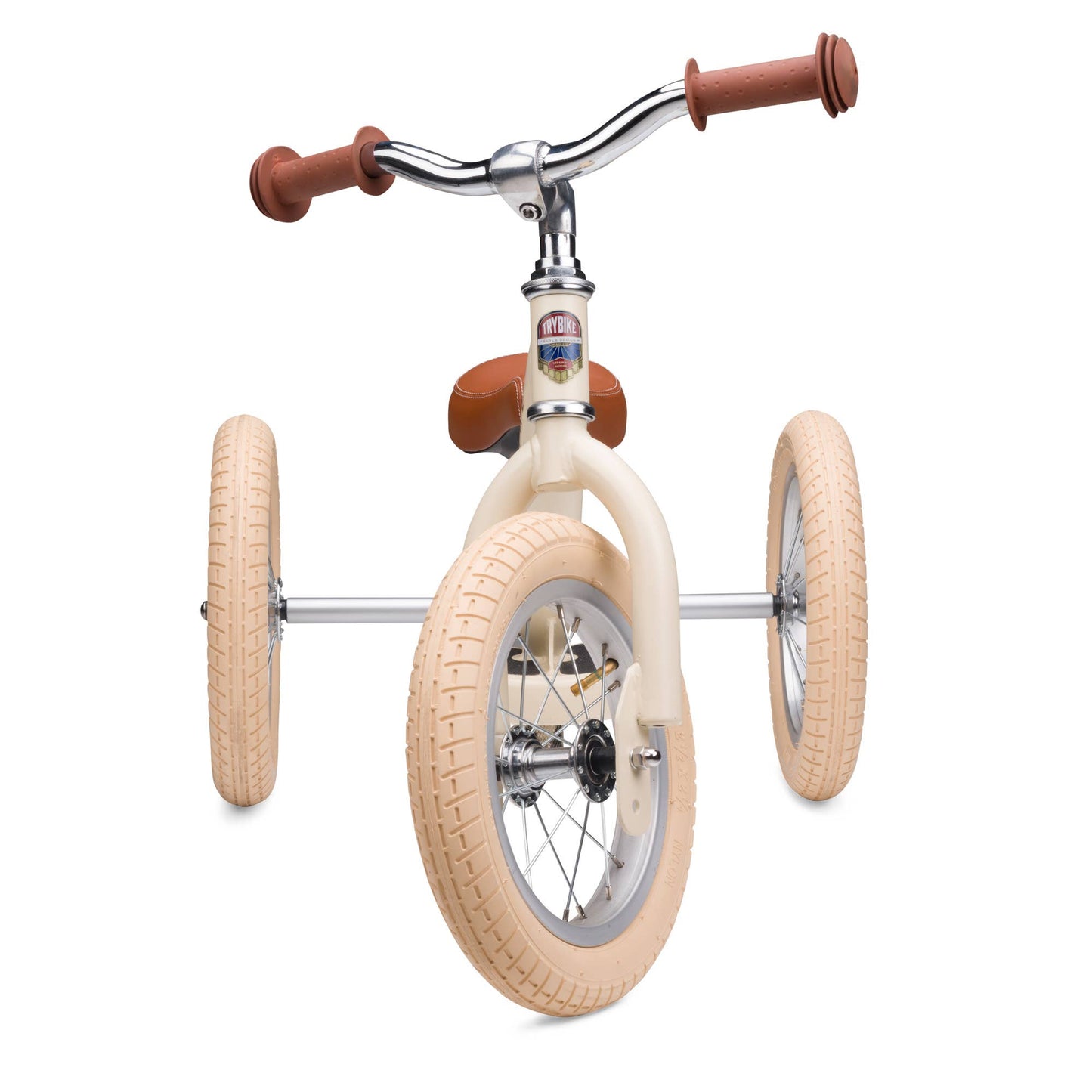 Trybike - Matte 2 In 1 Balance Bike / Trike - Vintage Cream - Rose and Friends