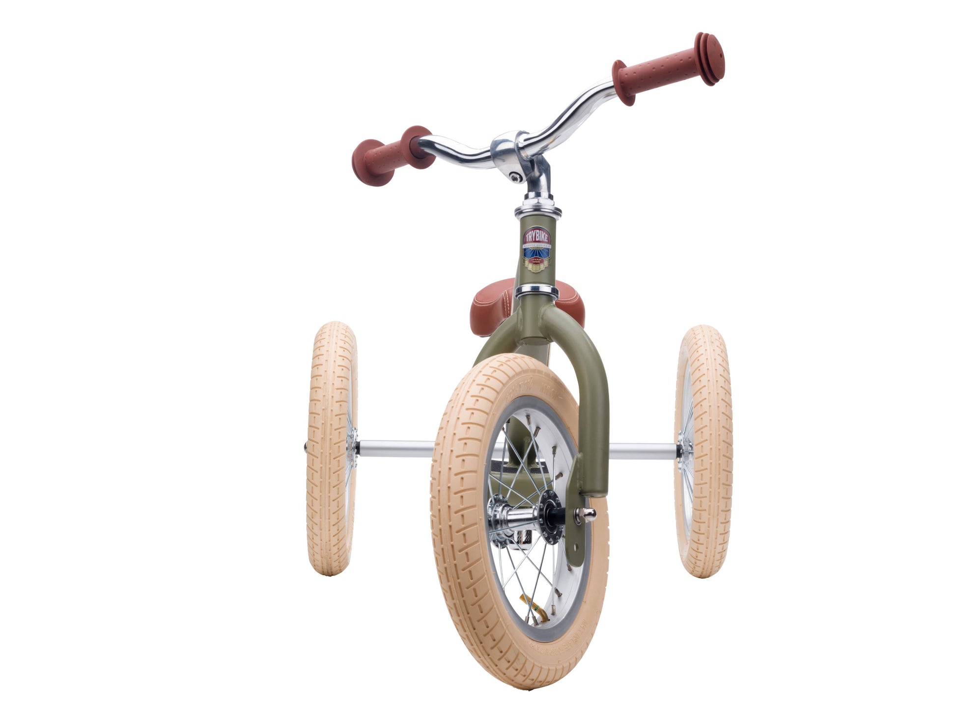 Trybike - Matte 2 In 1 Balance Bike / Trike - Vintage Green - Rose and Friends