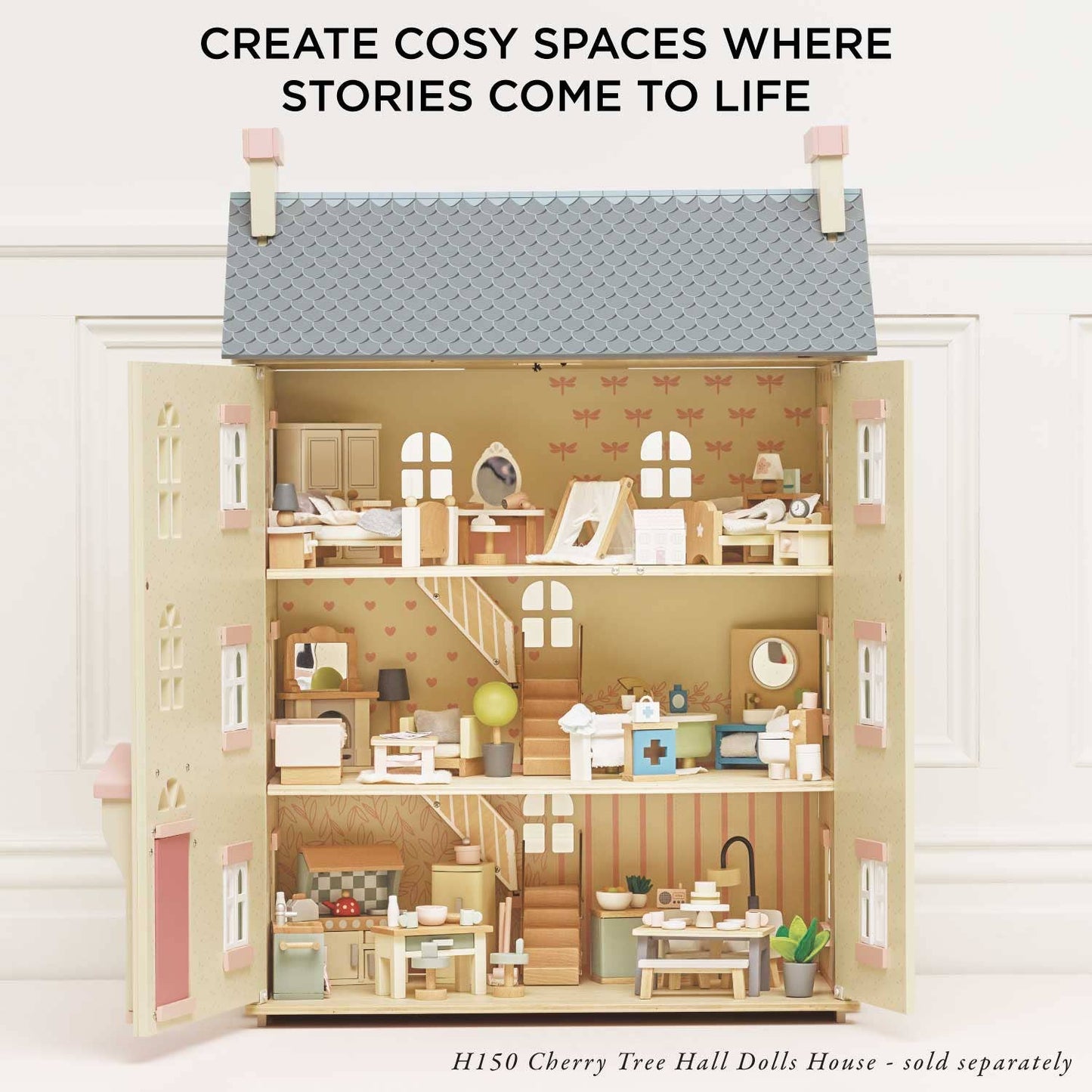 Wooden Dolls House Laundry Room - Rose and Friends