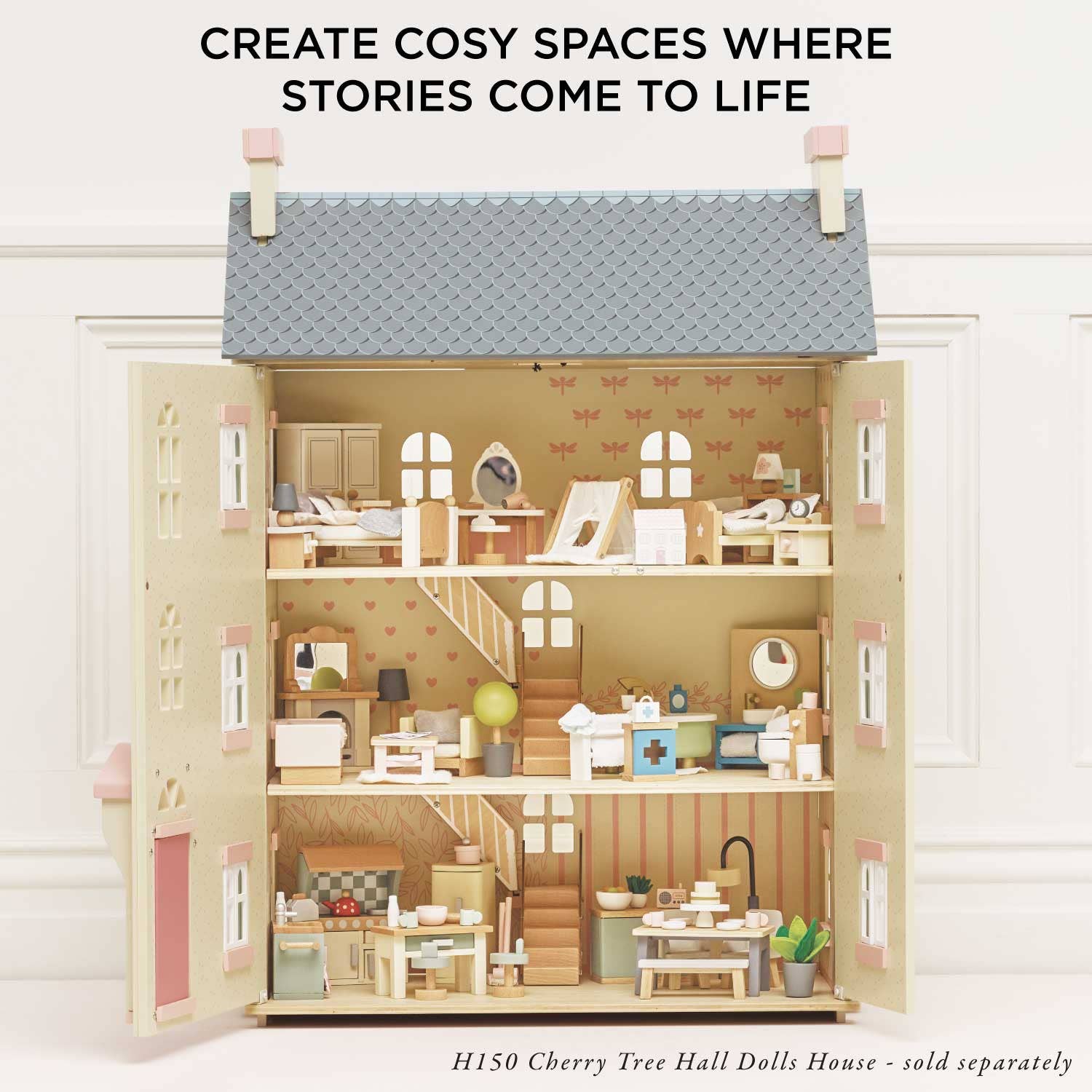 Wooden Dolls House Laundry Room - Rose and Friends
