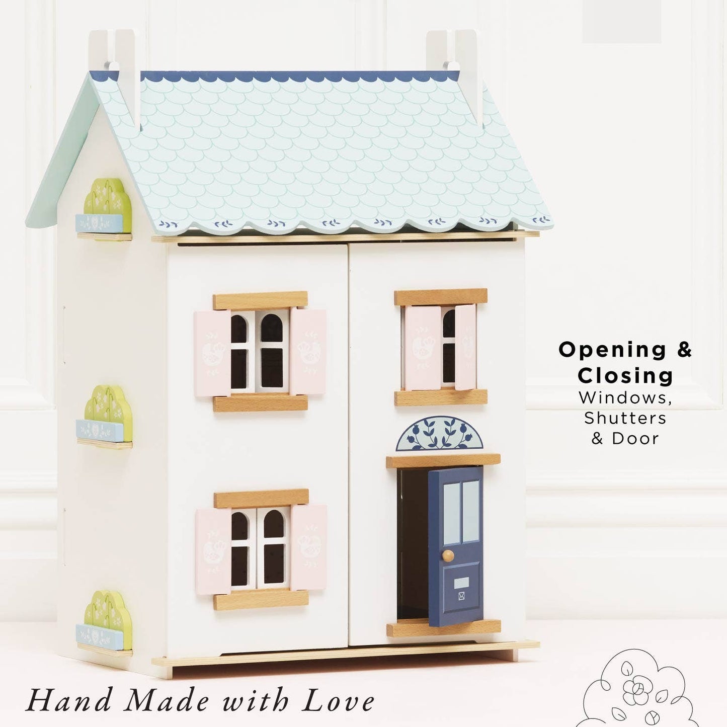 Bluebelle Wooden Dolls House - Rose and Friends