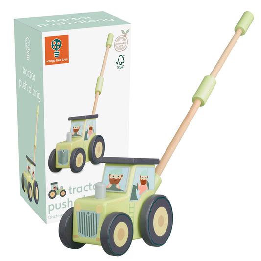 NEW! Tractor Wooden Boxed Push Along - Rose and Friends