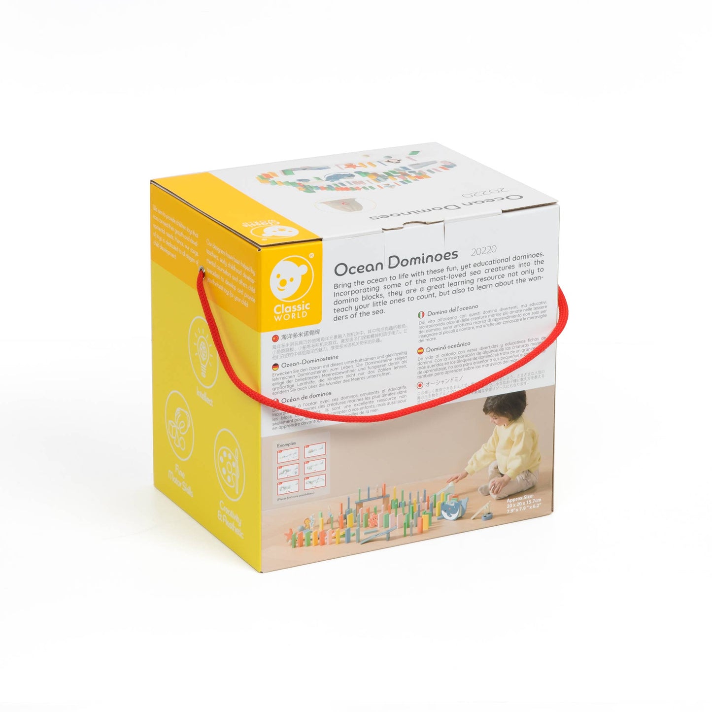 Classic World Ocean Dominoes – Fun Wooden FSC Domino Game