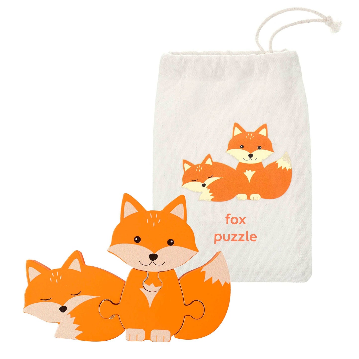 Woodland Fox Wooden Puzzle - Rose and Friends