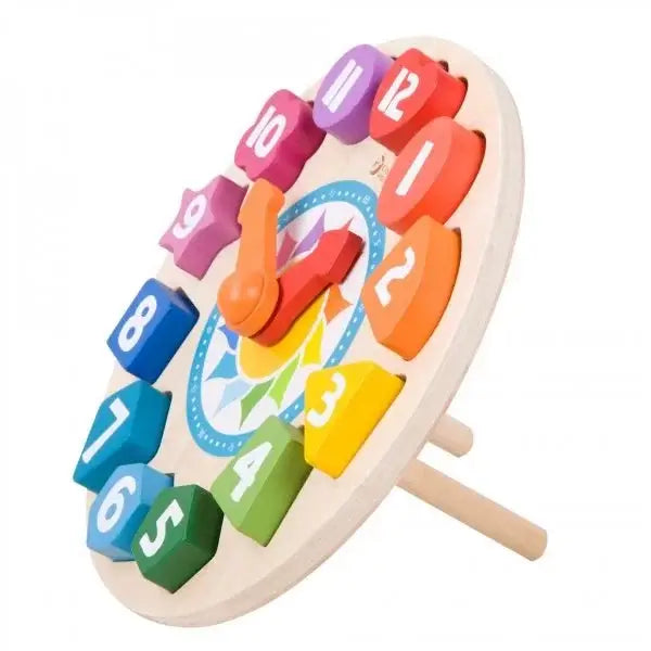 Classic World Clock Wooden Educational Time Shape Toy