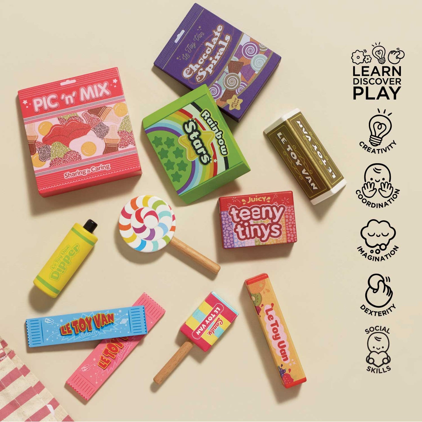 Retro Sweets and Candy Roleplay Set - Rose and Friends