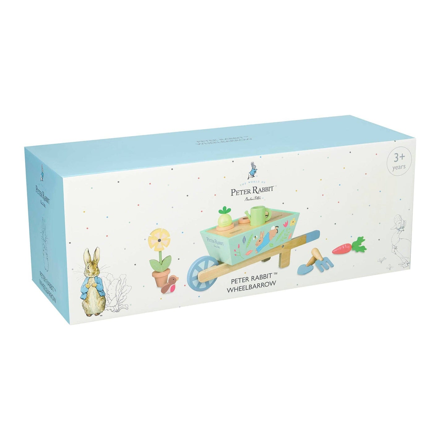 Peter Rabbit™ Wooden Wheelbarrow - Rose and Friends