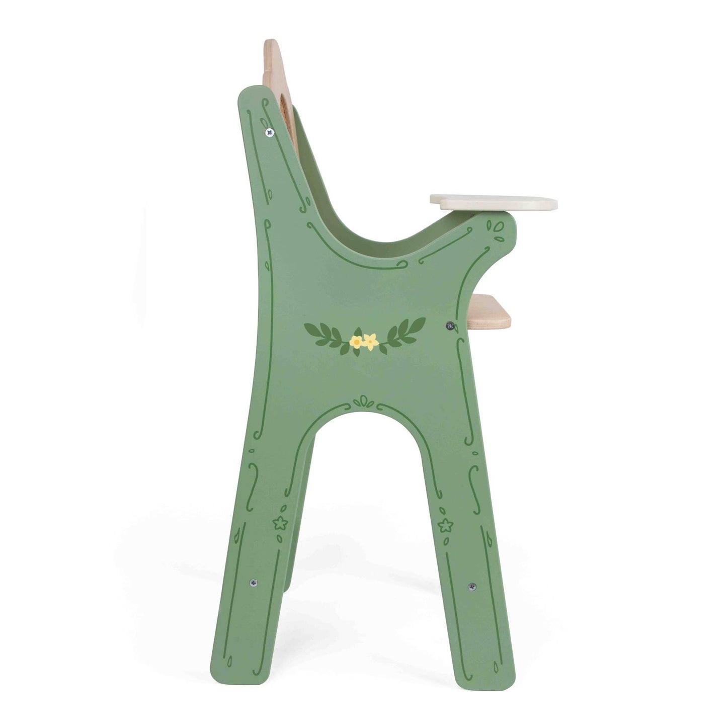Classic World Vintage Highchair Wooden Doll Feeding Chair - Rose and Friends