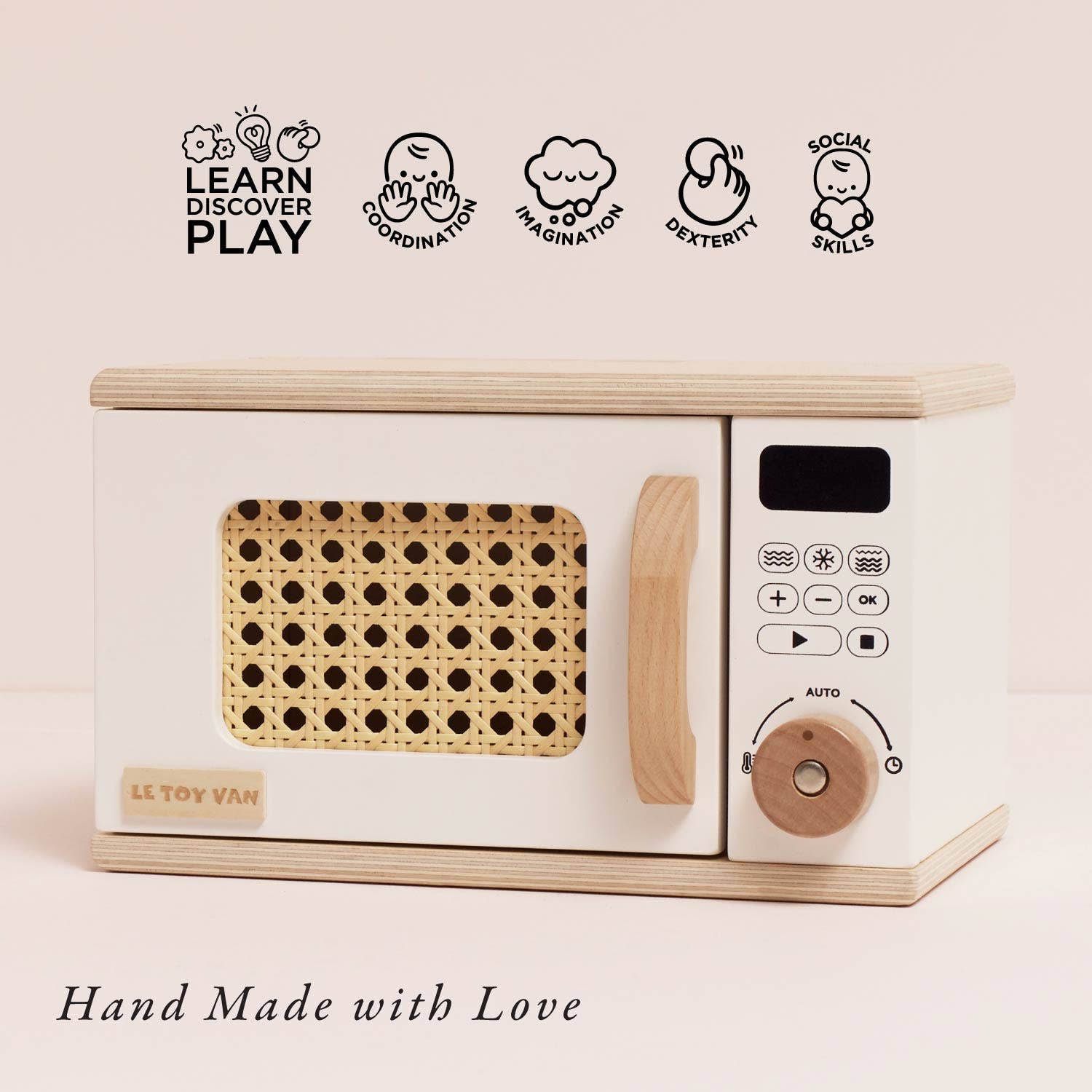 Wooden Microwave - Rose and Friends