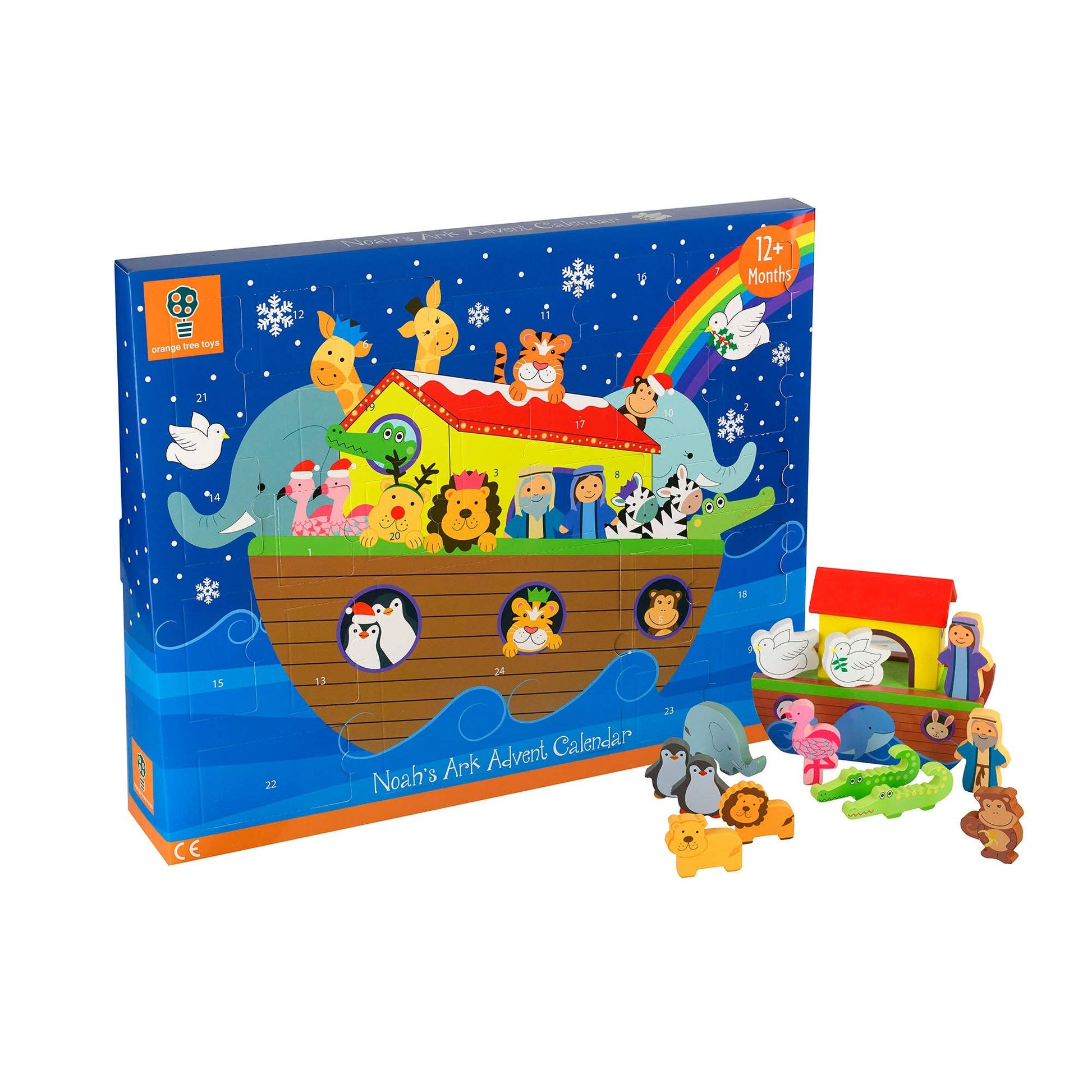 Wooden Advent Calendar - Noahs Ark - Rose and Friends