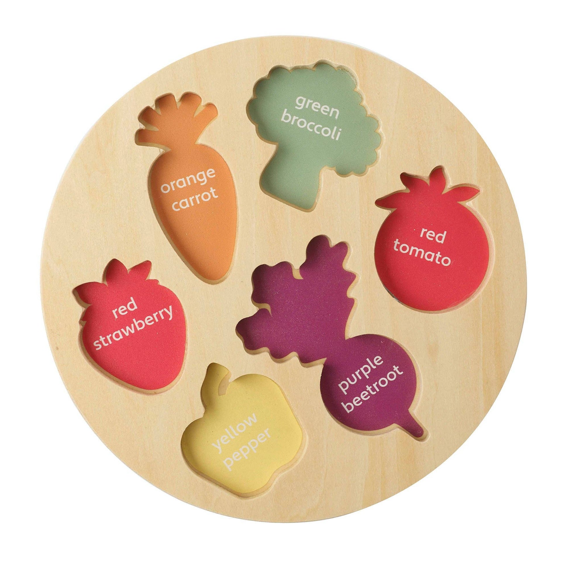 Happy Veggies Wooden Puzzle - Rose and Friends